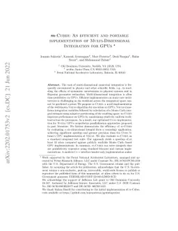 m-CUBES An efficient and portable implementation of multi-dimensional
  integration for gpus