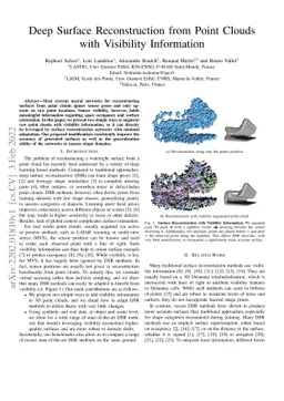 Deep Surface Reconstruction from Point Clouds with Visibility
  Information