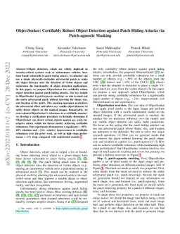 ObjectSeeker: Certifiably Robust Object Detection against Patch Hiding
  Attacks via Patch-agnostic Masking
