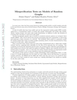 Misspecification Tests on Models of Random Graphs