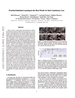 Practical Imitation Learning in the Real World via Task Consistency Loss