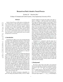 Research on Patch Attentive Neural Process
