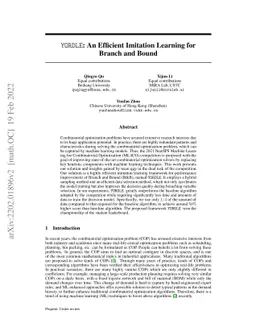 Yordle: An Efficient Imitation Learning for Branch and Bound