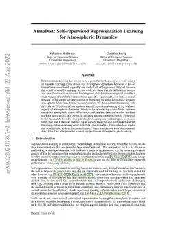 AtmoDist: Self-supervised Representation Learning for Atmospheric
  Dynamics