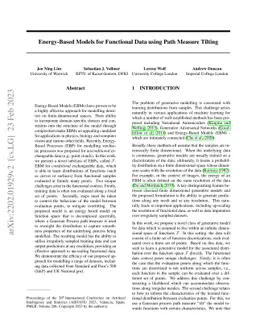 Energy-Based Models for Functional Data using Path Measure Tilting