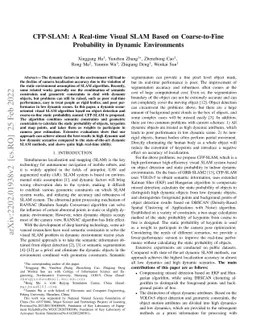 CFP-SLAM: A Real-time Visual SLAM Based on Coarse-to-Fine Probability in
  Dynamic Environments