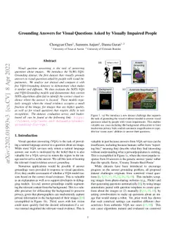 Grounding Answers for Visual Questions Asked by Visually Impaired People