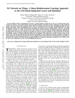 5G Network on Wings: A Deep Reinforcement Learning Approach to the
  UAV-based Integrated Access and Backhaul