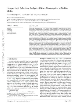 Unsupervised Behaviour Analysis of News Consumption in Turkish Media