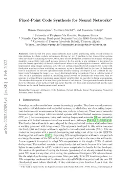 Fixed-Point Code Synthesis For Neural Networks