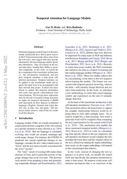 Temporal Attention for Language Models