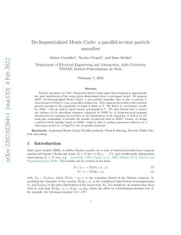 De-Sequentialized Monte Carlo: a parallel-in-time particle smoother