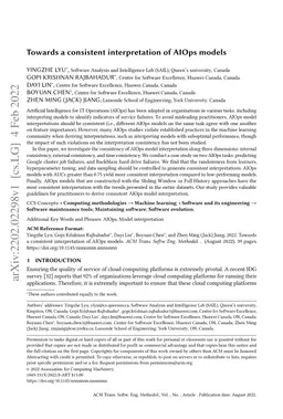 Towards a consistent interpretation of AIOps models