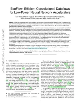 EcoFlow: Efficient Convolutional Dataflows for Low-Power Neural Network
  Accelerators