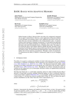 BAM: Bayes with Adaptive Memory