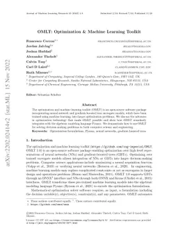 OMLT: Optimization & Machine Learning Toolkit