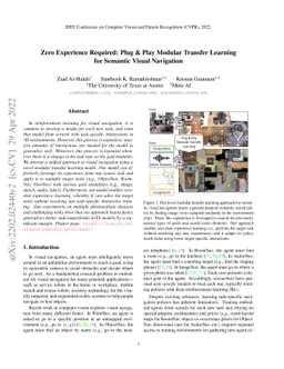 Zero Experience Required: Plug & Play Modular Transfer Learning for
  Semantic Visual Navigation