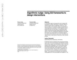 Algorithmic nudge to make better choices: Evaluating effectiveness of
  XAI frameworks to reveal biases in algorithmic decision making to users