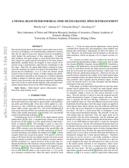A Neural Beam Filter for Real-time Multi-channel Speech Enhancement