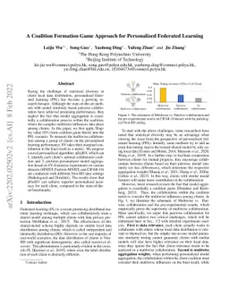 A Coalition Formation Game Approach for Personalized Federated Learning