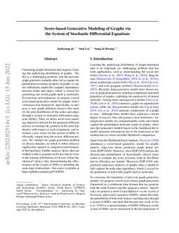 Score-based Generative Modeling of Graphs via the System of Stochastic
  Differential Equations