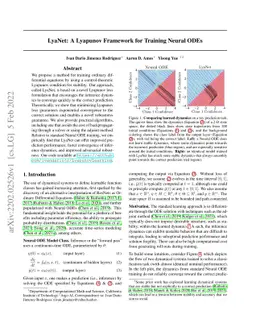 LyaNet: A Lyapunov Framework for Training Neural ODEs