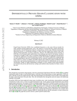 Differentially Private Graph Classification with GNNs
