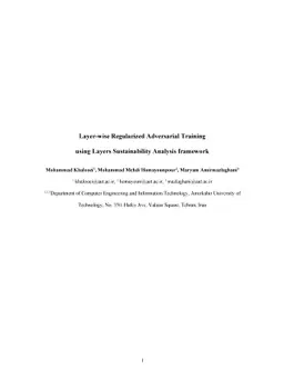 Layer-wise Regularized Adversarial Training using Layers Sustainability
  Analysis (LSA) framework