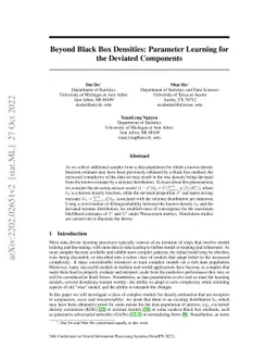 Beyond Black Box Densities: Parameter Learning for the Deviated
  Components