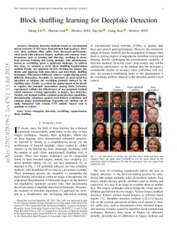 Block shuffling learning for Deepfake Detection