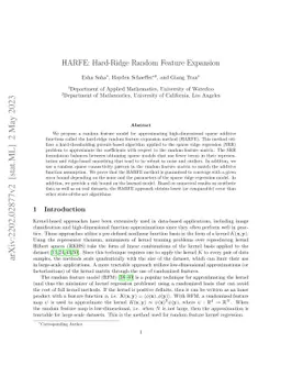 HARFE: Hard-Ridge Random Feature Expansion
