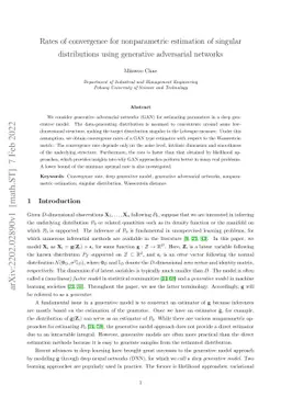 Rates of convergence for nonparametric estimation of singular
  distributions using generative adversarial networks