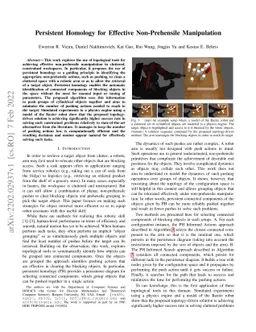 Persistent Homology for Effective Non-Prehensile Manipulation