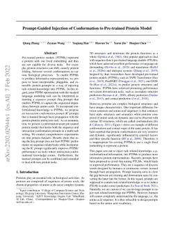 Prompt-Guided Injection of Conformation to Pre-trained Protein Model