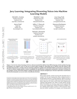 Jury Learning: Integrating Dissenting Voices into Machine Learning
  Models