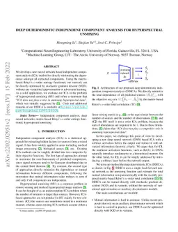 Deep Deterministic Independent Component Analysis for Hyperspectral
  Unmixing