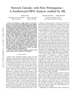Network Calculus with Flow Prolongation -- A Feedforward FIFO Analysis
  enabled by ML