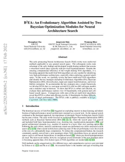 B2EA: An Evolutionary Algorithm Assisted by Two Bayesian Optimization
  Modules for Neural Architecture Search
