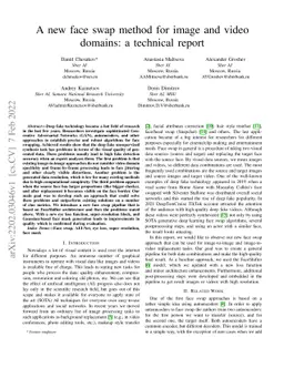 A new face swap method for image and video domains: a technical report