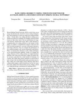 Rate Coding or Direct Coding: Which One is Better for Accurate, Robust,
  and Energy-efficient Spiking Neural Networks?