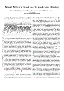Neural Network based Inter bi-prediction Blending