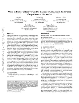 More is Better (Mostly): On the Backdoor Attacks in Federated Graph
  Neural Networks