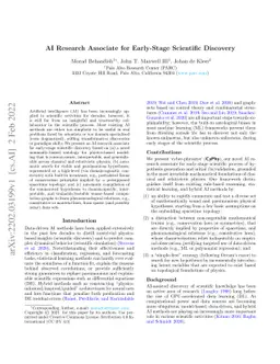 AI Research Associate for Early-Stage Scientific Discovery