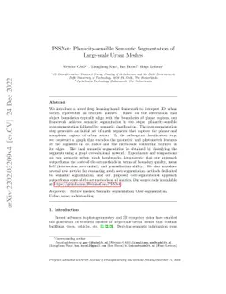 PSSNet: Planarity-sensible Semantic Segmentation of Large-scale Urban
  Meshes