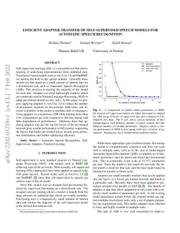 Efficient Adapter Transfer of Self-Supervised Speech Models for
  Automatic Speech Recognition