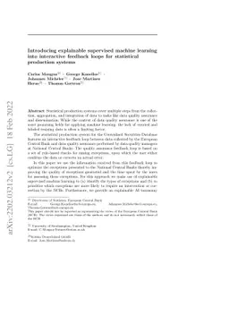 Introducing explainable supervised machine learning into interactive
  feedback loops for statistical production system