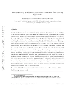 Passive learning to address nonstationarity in virtual flow metering
  applications