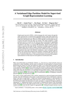 A Variational Edge Partition Model for Supervised Graph Representation
  Learning