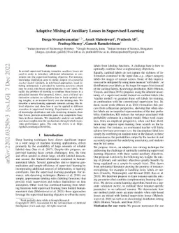 Adaptive Mixing of Auxiliary Losses in Supervised Learning