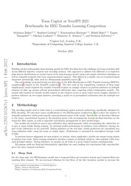 Team Cogitat at NeurIPS 2021: Benchmarks for EEG Transfer Learning
  Competition